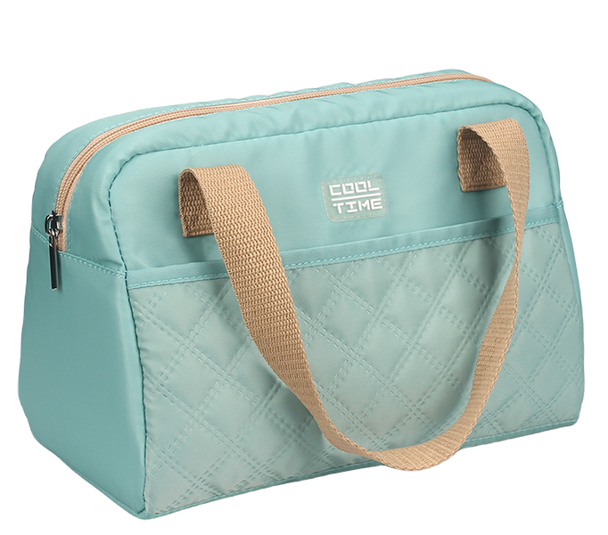  diamond stitched horizontal insulated cooler lunch tote bag