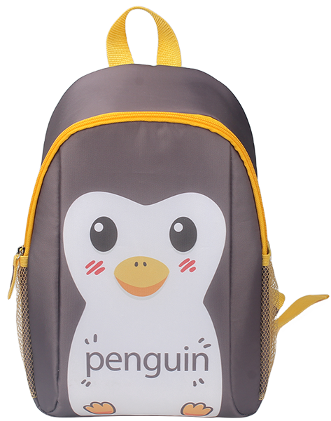 Cartoon lion bear penguin mini backpack insulated cooler lunch bag with side mesh pockets