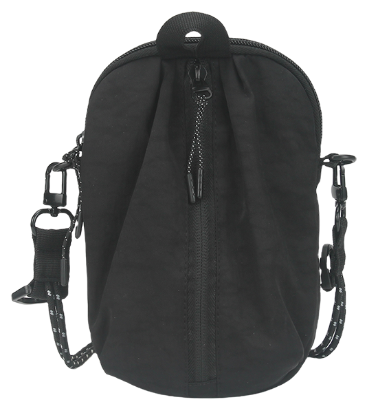 Lightweight water resistant wrinkled nylon mini crossbody bag with multi zipper pockets, adjustable shoulder strap portable phone sling bag for daily travel bulk supply custom logo