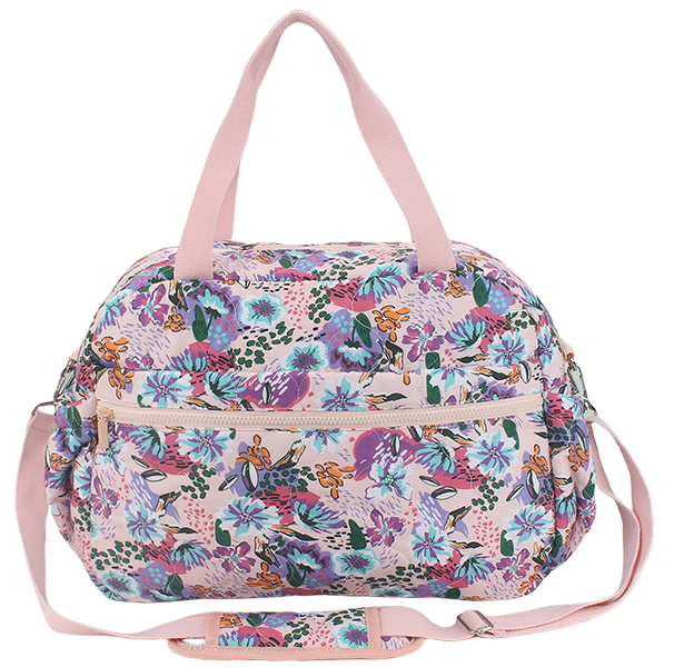 Multi-purpose portable overnight tote bag with dual carry handles and adjustable crossbody strap