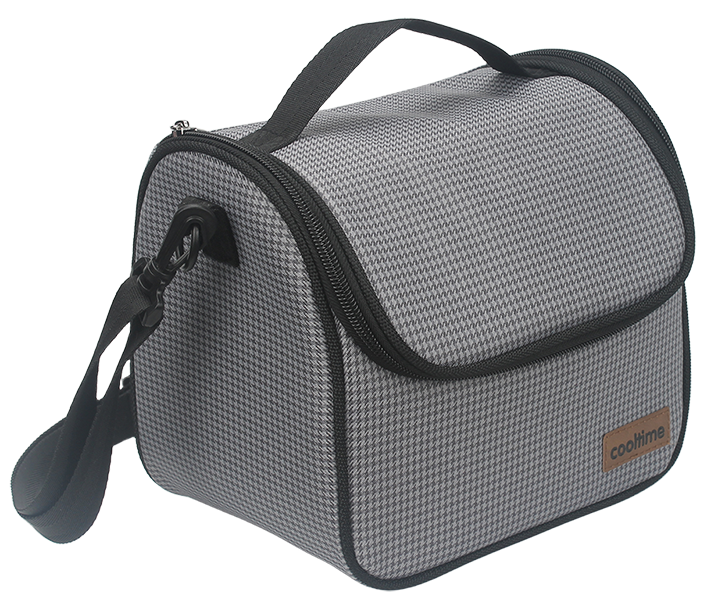 Portable thermal food storage crossbody tote bag with top hand carry handle