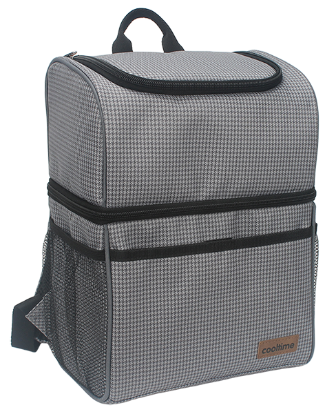 Dual Compartment Insulated Cooler Backpack With Side Mesh Pockets